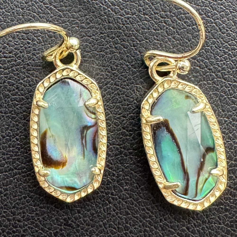 Kendra Scott Lee Gold & Abalone Earrings